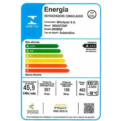 Imagem de Geladeira Brastemp Frost Free Duplex 463 Litros Black Inox Fresh Box - BRM55FE
