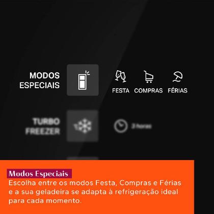 Imagem de Geladeira Brastemp Frost Free Duplex 463 Litros Black Inox Fresh Box - BRM55FE