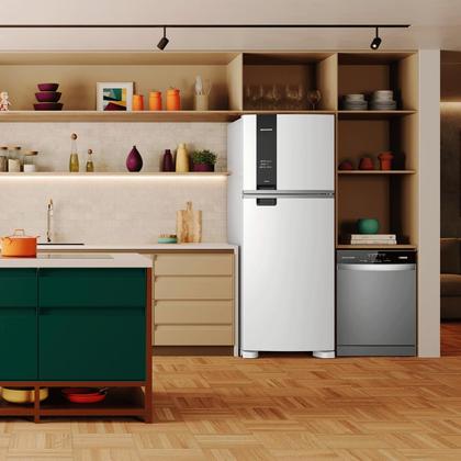 Imagem de Geladeira Brastemp Frost Free Duplex A+++ 463 Litros Cor Branca com Fresh Box e Cold Room - BRM55FB