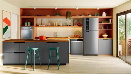 Geladeira Brastemp Frost Free Duplex A+++ 463 Litros Cor Inox com Fresh Box e Cold Room - BRM55FK Imagem de Geladeira Brastemp Frost Free Duplex A+++ 463 Litros Cor Inox com Fresh Box e Cold Room - BRM55FK