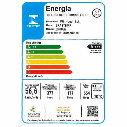 Imagem de Geladeira Brastemp Frost Free French Door A+++ 554 Litros Cor Inox - BRO85AK