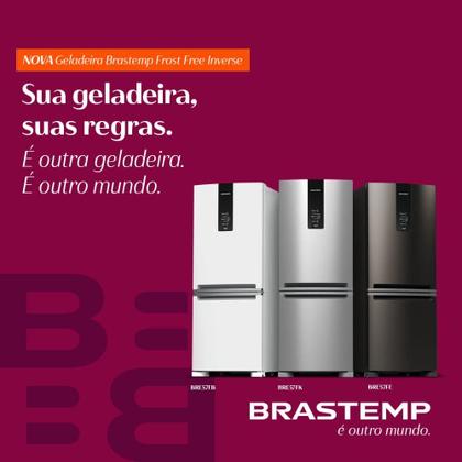 Imagem de Geladeira Brastemp Frost Free Inverse 447L BRE57FKANA Inox