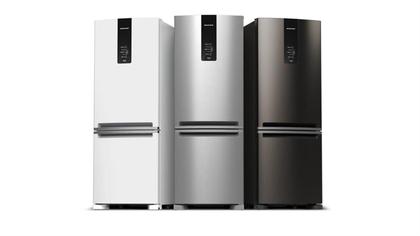 Imagem de Geladeira Brastemp Frost Free Inverse A+++ 479 Litros Cor Inox com Super Capacidade e Smart Flow - BRE58FK