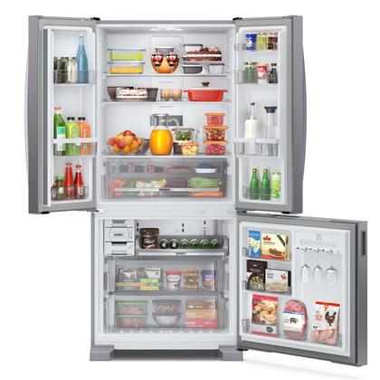 Geladeira Brastemp Frost Free Side Inverse 3 Portas A+++ 554 litros cor Inox - BRO85AK Imagem de Geladeira Brastemp Frost Free Side Inverse 3 Portas A+++ 554 litros cor Inox - BRO85AK