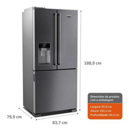 Imagem de Geladeira Brastemp Gourmand Frost Free 515L Inox 110V