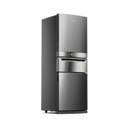 Imagem de Geladeira Brastemp Inverse 3 Frost Free 419 Litros Com Freeze Control Pro BRY59BK Inox 110V