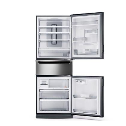 Imagem de Geladeira Brastemp Inverse 3 Frost Free 419 Litros Com Freeze Control Pro BRY59BK Inox 110V