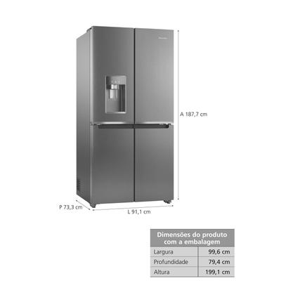 Imagem de Geladeira Brastemp Inverse 4 Frost Free 543 Litros Cor Inox com Convertible Space - BRO90AK
