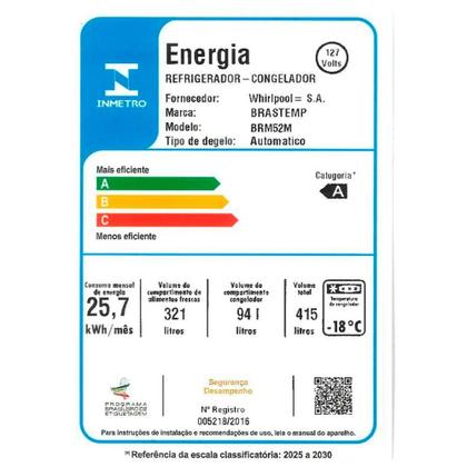 Imagem de Geladeira Brastemp Inverter Frost Free 415 Litros Preto Safe Power Smart Cold