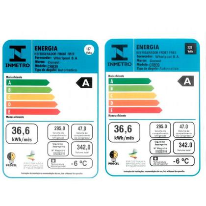 Imagem de Geladeira Consul 1 Porta Frost Free CRB39 342L