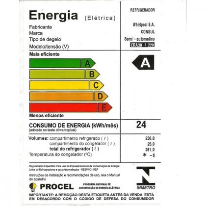 Geladeira Consul 261 Litros Branca CRA30FB 220V Imagem de Geladeira Consul 261 Litros Branca CRA30FB 220V