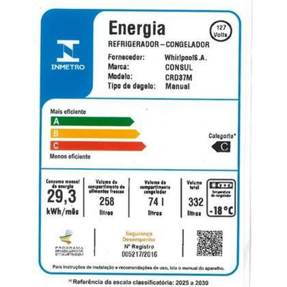 Imagem de Geladeira Consul 332 Litros Cycle Defrost Duplex Com Prateleiras Removíveis Branca CRD37MB 127V