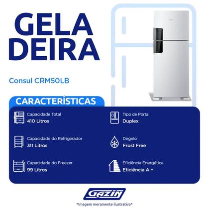 Imagem de Geladeira Consul 410L Frost Free Duplex CRM50LB