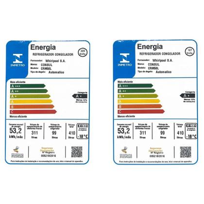 Imagem de Geladeira Consul CRM50LB Frost Free Duplex 410L