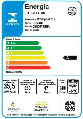 Geladeira Consul Frost Free 300 litros Branca com Freezer Supercapacidade - CRB36AB Imagem de Geladeira Consul Frost Free 300 litros Branca com Freezer Supercapacidade - CRB36AB