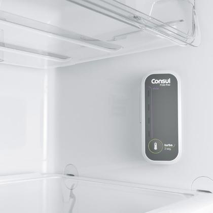 Imagem de Geladeira Consul Frost Free Duplex 340 litros com Prateleiras Altura Flex Cor inox CRM39AK