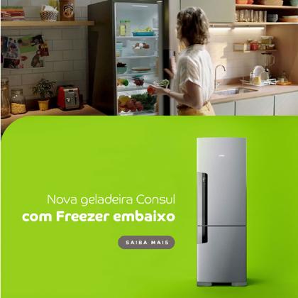 Imagem de Geladeira Consul Frost Free Duplex 397 litros Branca com freezer embaixo - CRE44BB