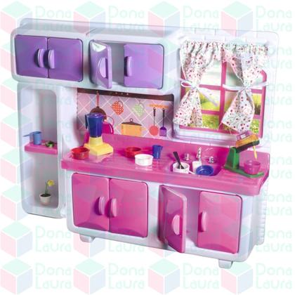 Imagem de Geladeira Cozinha Completa Brinquedo Menina Lua de Cristal