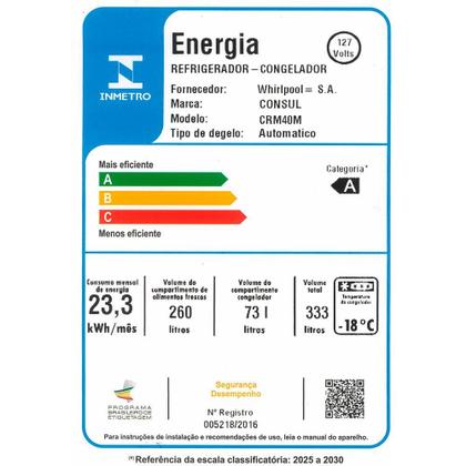 Imagem de Geladeira CRM40MB 333L Frost Free Duplex Consul