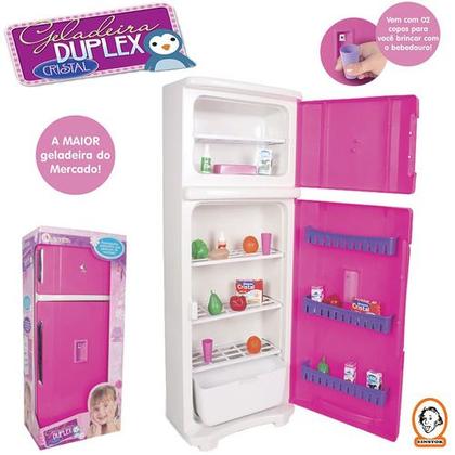 Imagem de Geladeira De Brinquedo Infantil Grande Duplex 65cm Oferta 