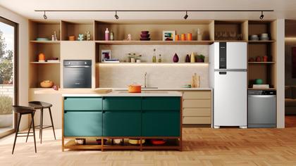 Imagem de Geladeira Duplex Frost Free 461 Litros A+++ Cor Branca com Tecnologia Turbo Control e Fresh Box - BRM56FB