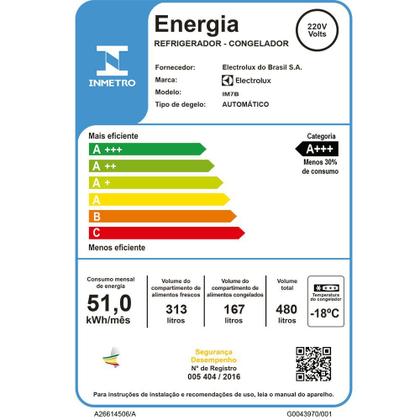 Imagem de Geladeira Electrolux Efficient Frost Free French Door 480 Litros IM7B