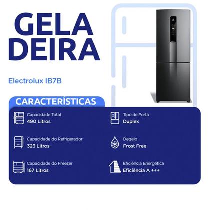Imagem de Geladeira Electrolux Frost Free 490L Efficient AutoSense Inverse IB7B
