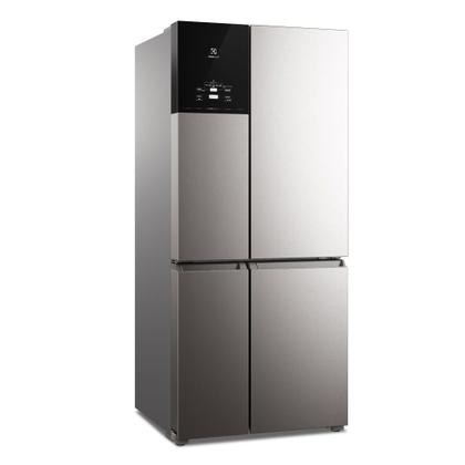 Imagem de Geladeira Electrolux Frost Free 581L Experience com FlexiSpace 4 Portas Cor Inox Look (IQ8S)