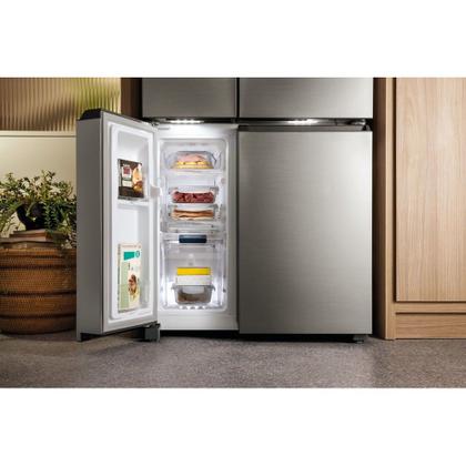 Imagem de Geladeira Electrolux Frost Free 581L Experience com FlexiSpace 4 Portas Cor Inox Look (IQ8S)