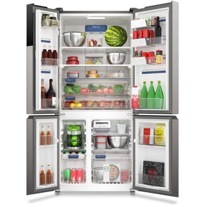 Imagem de Geladeira Electrolux Frost Free 581L Experience com FlexiSpace 4 Portas Cor Inox Look (IQ8S)