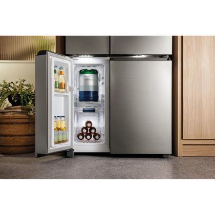 Imagem de Geladeira Electrolux Frost Free 581L Experience com FlexiSpace 4 Portas Cor Inox Look (IQ8S)