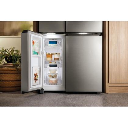 Imagem de Geladeira Electrolux Frost Free 581L Experience com FlexiSpace 4 Portas Cor Inox Look (IQ8S)