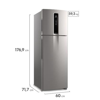 Imagem de Geladeira Electrolux Frost Free Duplex Efficient com AutoSense cor Inox Look 390L (IF43S)