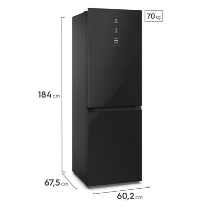 Imagem de Geladeira Electrolux Frost Free Inverter 323L Efficient AutoSense Inverse Black Glass (IB42G)