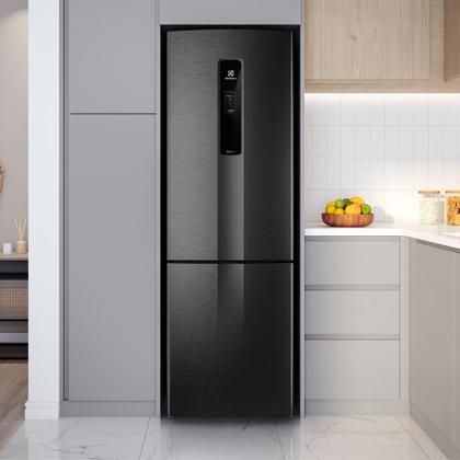 Imagem de Geladeira Electrolux Frost Free Inverter 400L Efficient AutoSense e Rapid Freeze Inverse Black Inox Look (IB6B)