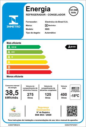 Imagem de Geladeira Electrolux Frost Free Inverter 400L Efficient AutoSense e Rapid Freeze Inverse Inox Look (IB6S)
