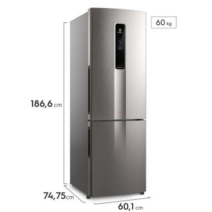 Imagem de Geladeira Electrolux Frost Free Inverter 400L Efficient AutoSense e Rapid Freeze Inverse Inox Look (IB6S)