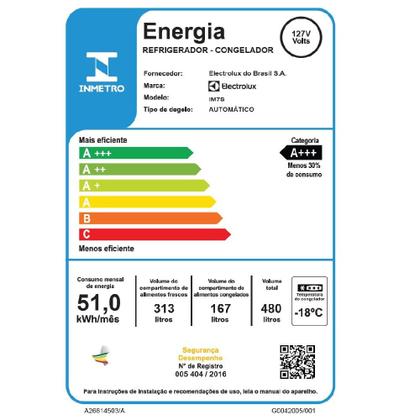 Imagem de Geladeira Electrolux Frost Free Inverter 480L Efficient AutoSense 3 Portas Inox Look (IM7S)