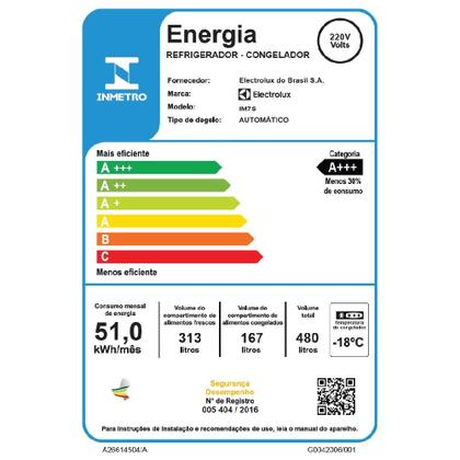 Imagem de Geladeira Electrolux Frost Free Inverter 480L Efficient AutoSense 3 Portas Inox Look (IM7S)