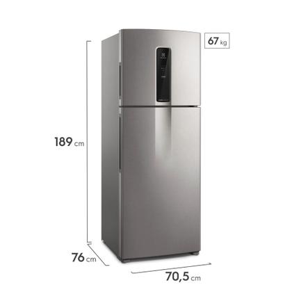 Imagem de Geladeira Electrolux Frost Free Inverter 480L Efficient com AutoSense SmartBivolt Duplex cor Inox Look (IT70S)