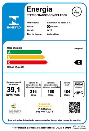 Imagem de Geladeira Electrolux Frost Free Inverter 484L Efficient AutoSense 3 Portas Black Inox Look (IM7B)