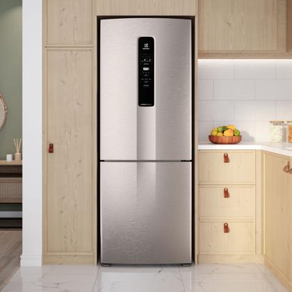 Imagem de Geladeira Electrolux Frost Free Inverter 490L Experience Inverse cor Inox Look (IB51S)