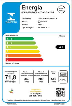 Imagem de Geladeira Electrolux Frost Free Inverter 540L Dispenser Água e Gelo 3 Portas Cor Inox Look (IM8IS)