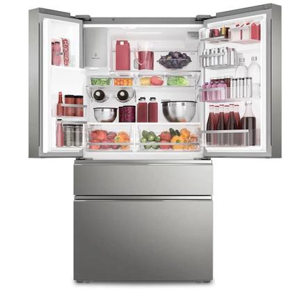 Imagem de Geladeira Electrolux Frost Free Inverter 540L FlexiSpace Conectada Wi-fi 3 Portas Cor Inox (DM91X)