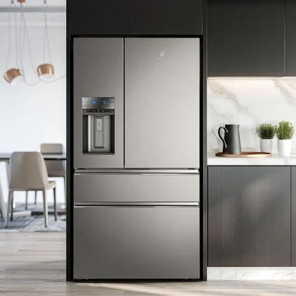 Imagem de Geladeira Electrolux Frost Free Inverter 540L FlexiSpace Conectada Wi-fi 3 Portas Cor Inox (DM91X)