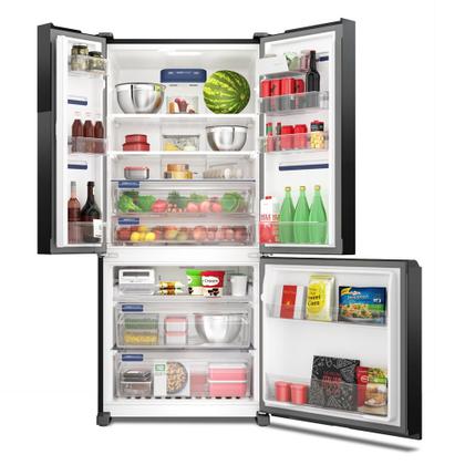Imagem de Geladeira Electrolux Frost Free Inverter 590L AutoSense 3 Portas Cor Black Inox Look (IM8B)