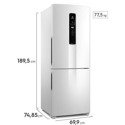 Imagem de Geladeira Electrolux Inverse Inverter Experience com Fresh&Flex 488 L Branca (IB55)