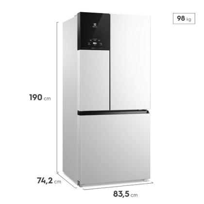 Imagem de Geladeira Electrolux Inverter Frost Free 590L Multidoor Efficient Autosense Branco IM8