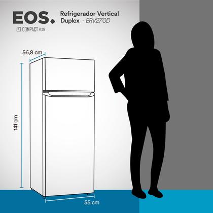 Imagem de Geladeira EOS 240 Litros Duplex Inox ERV270DS 220V