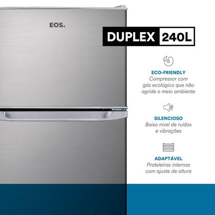 Imagem de Geladeira EOS 240 Litros Duplex Inox ERV270DS 220V